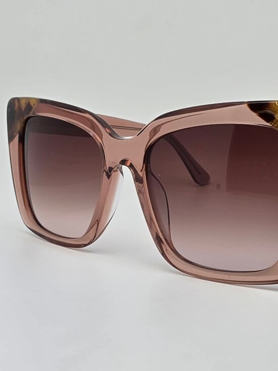 Diff Eyewear Lizzy Brown Crystal Tortoise Frame Brown Lens  display picture 1